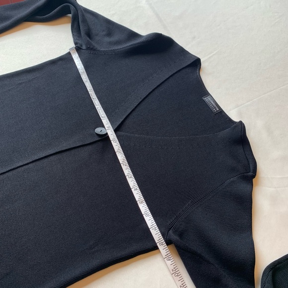 Vintage Liz Claiborne Collection black one button cardigan size S-M - Picture 8 of 12